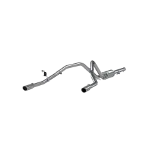 Cat Back Exhaust System Dual Split Rear Aluminized Steel For 09-13 Silverado/Sierra 1500 4.8/5.3/6.0L RC/Extended Cab/Crew Cab MBRP