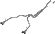 21-Present Chevrolet/GMC Suburban/Yukon XL 3 Inch Cat Back Dual Split Rear Exhaust System, Armor Lite Aluminized Steel with Quad Tips MBRP