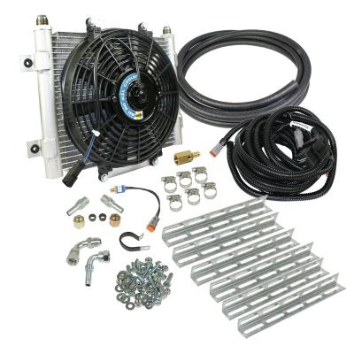Xtrude Transmission Cooler with Fan Complete Kit for 5/16in Lines (Silverado/Sierra/Ford) BD Diesel