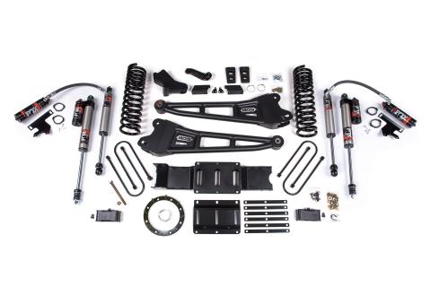 4 Inch Lift Kit w/ Radius Arm 2 Inch Rear Block Ram 3500 19-24 4WD Diesel With Factory Rear Overload Leaf 6 Bolt NX2 Nitro Shocks