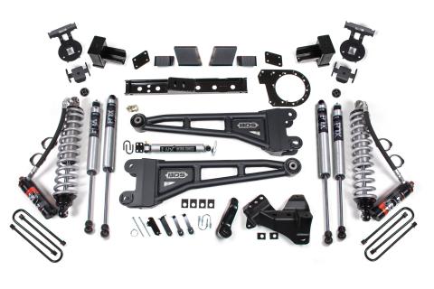 20-22 Ford F-250/F-350 4WD 7 Inch Radius Arm Suspension Lift Kit, 5 Inch Rear, Block, Diesel - Fox 2.5 Performance Elite Series C/O Front, Fox 2.0 IFP Performance Series Aux Front, Fox 2.0 IFP Performance Series Rear BDS Suspension