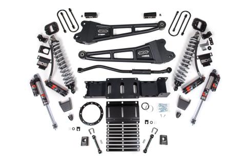 19-25 Ram 3500 4WD 3 Inch Radius Arm Suspension Lift Kit, 2 Inch Rear, Block w/o Overload, 6 Bolt Diesel - Fox 2.5 Performance Elite Series C/O Front, Fox 2.5 Performance Elite Series Rear BDS Suspension