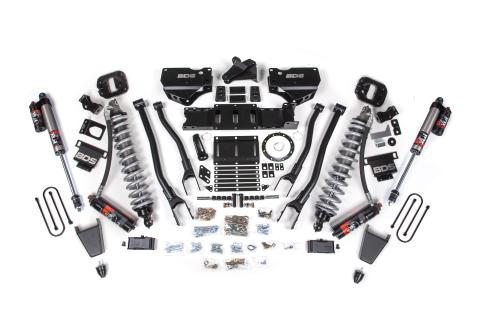 19-24 Ram 3500 4WD 4 Inch 4-Link Suspension Lift Kit, 2 Inch Rear, Block w/ Overload, 6 Bolt Diesel - Fox 2.5 Performance Elite Series C/O Front, Fox 2.5 Performance Elite Series Rear BDS Suspension