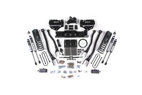 19-24 Ram 3500 4 Inch 4-Link Suspension Lift, 2 Inch Rear, Block, Diesel w/ overload, 8 bolt T-Case - Fox 2.5 Performance Elite Series R/r DSC Front, Fox 2.5 Performance Elite Series P/b DSC Rear BDS Suspension