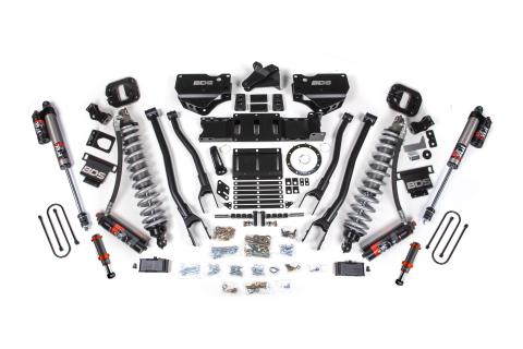 19-24 Ram 3500 4WD 4 Inch 4-Link Suspension Lift Kit, 2 Inch Rear, Block w/ Overload, 8 Bolt Diesel - Fox 2.5 Performance Elite Series C/O Front, FOX 2.0 Front Bump, Fox 2.5 Performance Elite Series Rear BDS Suspension