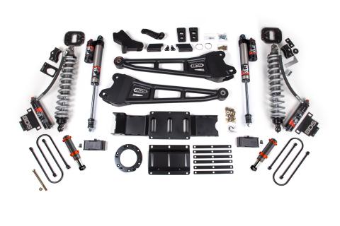 19-24 Ram 3500 4WD 6 Inch Radius Arm Suspension Lift Kit, 5 Inch Rear, Block w/o Overload, 6 Bolt Diesel - Fox 2.5 Performance Elite Series C/O Front, FOX 2.0 Front Bump, Fox 2.5 Performance Elite Series Rear BDS Suspension