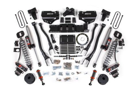 19-24 Ram 3500 4WD 6 Inch 4-Link Suspension Lift Kit, 5 Inch Rear, Block w/ Overload, 6 Bolt Diesel - Fox 2.5 Performance Elite Series C/O Front, FOX 2.0 Front Bump, Fox 2.5 Performance Elite Series Rear BDS Suspension