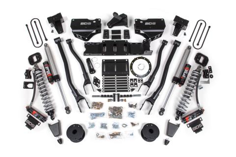 19-24 Ram 3500 4WD 6 Inch 4-Link Suspension Lift Kit, 5 Inch Rear, Block w/ Overload, 8 Bolt Diesel - Fox 2.5 Performance Elite Series C/O Front, Fox 2.5 Performance Elite Series Rear BDS Suspension
