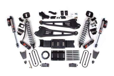 19-24 Ram 3500 4WD 4 Inch Radius Arm Suspension Lift Kit, 2 Inch Rear, Block w/o Overload, 6 Bolt Diesel - Fox 2.5 Performance Elite Series C/O Front, Fox 2.5 Performance Elite Series Rear BDS Suspension