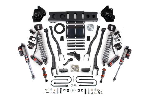 13-18 Ram 3500 4WD 4 Inch 4-Link Suspension Lift Kit, 2 Inch Rear, Block, 6 Bolt Diesel - Fox 2.5 Performance Elite Series C/O Front, FOX 2.0 Front Bump, Fox 2.5 Performance Elite Series Rear BDS Suspension
