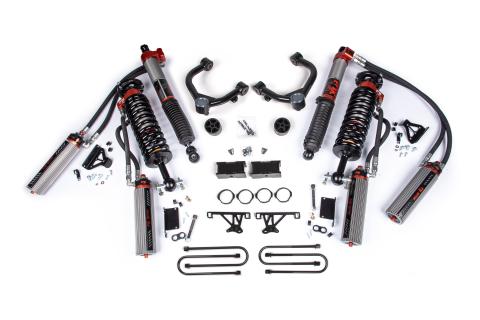 25-26 Chevy Tb/GMC AT4 1500 4WD 1.0 Inch Suspension Lift Kit, 0.5 Inch Rear, Block - Fox 3.0 Factory Race Series C/O Front, Fox 3.0 Factory Race Series Rear BDS Suspension
