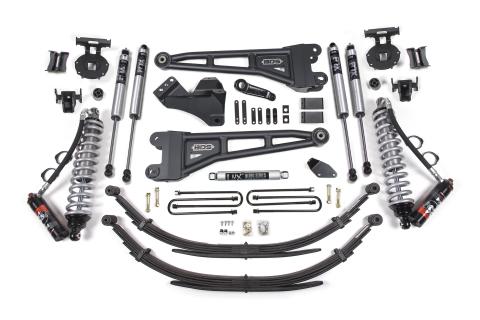 08-10 Ford F-250/F-350 4WD 4 Inch Radius Arm Suspension Lift Kit, 4 Inch Rear Lift, Leaf Spring, Diesel - Fox 2.5 Performance Elite Series C/O Front, Fox 2.0 IFP Performance Series Aux Front, Fox 2.0 IFP Performance Series Rear BDS Suspension