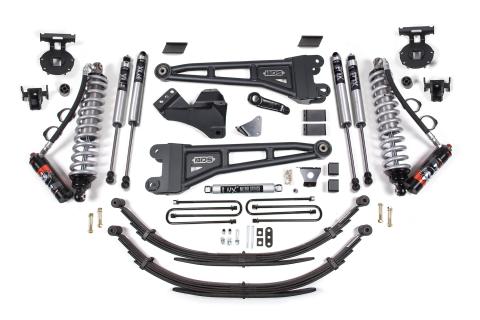 08-10 Ford F-250/F-350 4WD 6 Inch Radius Arm Suspension Lift Kit, 3 Inch Rear Lift, Block, Diesel, With Overload - Fox 2.5 Performance Elite Series C/O Front, Fox 2.0 IFP Performance Series Aux Front, Fox 2.0 IFP Performance Series Rear BDS Suspension