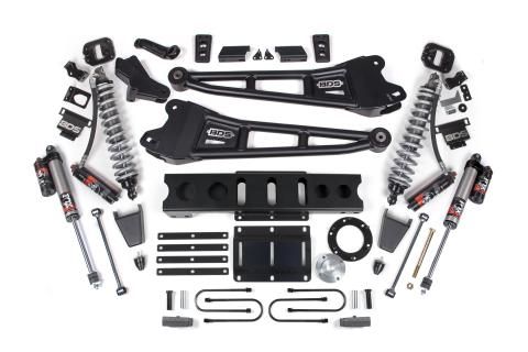 13-18 Ram 3500 4WD 4 Inch Radius Arm Suspension Lift Kit, 2 Inch Rear, Block, 8 Bolt Diesel - Fox 2.5 Performance Elite Series C/O Front, Fox 2.5 Performance Elite Series Rear BDS Suspension
