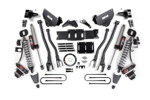 13-18 Ram 3500 4WD 6 Inch 4-Link Suspension Lift Kit, 4 Inch Rear, Block, 8 Bolt Diesel - Fox 2.5 Performance Elite Series C/O Front, FOX 2.0 Front Bump, Fox 2.5 Performance Elite Series Rear BDS Suspension