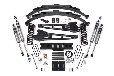 13-18 Ram 3500 4WD (Diesel) 6 Inch Radius Arm Suspension Lift Kit, 4.5 Inch Rear Lift, Leaf Spring, 6 Bolt - Fox 2.5 Performance Series Shocks BDS Suspension