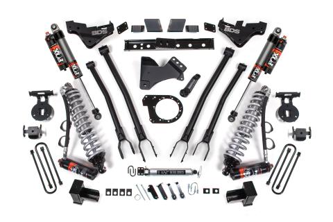 23-26 Ford F-250/F-350 Super Duty 4WD 7 Inch 4-Link Suspension Lift Kit, 5 Inch Rear, Block, Diesel - Fox 2.5 Performance Elite Series C/O Front, Fox 2.5 Performance Elite Series Rear BDS Suspension
