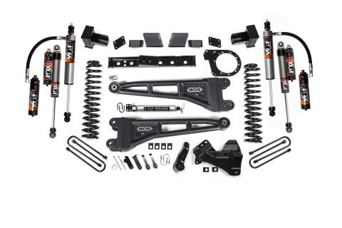 23-26 Ford F-250/F-350 SRW 4WD 7 Inch Radius Arm Suspension Lift Kit, 6 Inch Rear, Leaf Spring, Diesel - Fox 2.5 Performance Elite Series C/O Front, Fox 2.5 Performance Elite Series Shocks Rear BDS Suspension