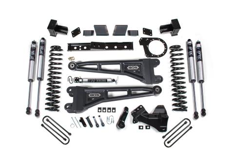 23-26 Ford F-250/F-350 SRW 4WD 7 Inch Radius Arm Suspension Lift Kit, 6 Inch Rear, Leaf Spring, Diesel - FOX 2.0 IFP Performance Series Shocks Front and Rear BDS Suspension