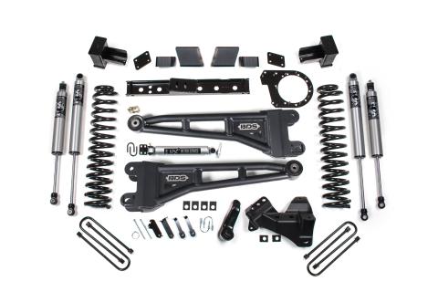 23-26 Ford F-250/F-350 SRW 4WD 7 Inch Radius Arm Suspension Lift Kit, 6 Inch Rear, Leaf Spring, Diesel - NX2 Nitro Series Shocks Front and Rear BDS Suspension