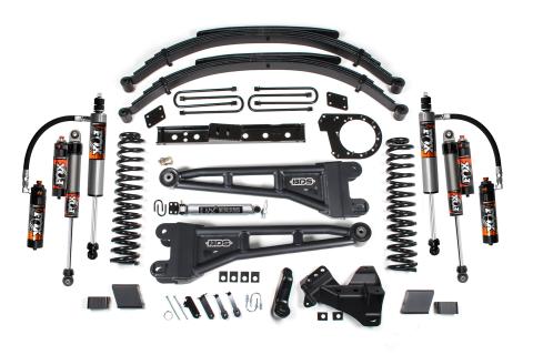 23-26 Ford F-250/F-350 SRW 4WD 7 Inch Radius Arm Suspension Lift Kit, 6 Inch Rear, Leaf Spring, Diesel - Fox 2.5 IFP Performance Series Front and Rear BDS Suspension