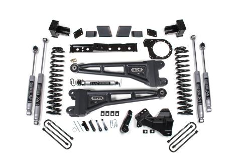 23-26 Ford F-350 DRW 4WD 7 Inch Radius Arm Suspension Lift Kit, 5 Inch Rear, Block, Diesel - Fox 2.5 Performance Elite Series Shocks Front and Rear BDS Suspension