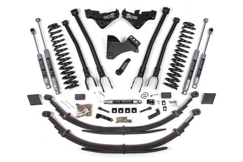 23-26 Ford F-250/F-350 4WD 5 Inch 4-Link Suspension Lift Kit, 3 Inch Rear, Block (W/O Overload), Diesel - Fox 2.5 IFP Performance Series Shocks Front and Rear BDS Suspension