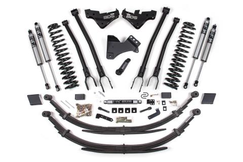 23-26 Ford F-250/F-350 4WD 5 Inch 4-Link Suspension Lift Kit, 3 Inch Rear, Block (W/O Overload), Gas - Fox 2.0 IFP Performance Series Shocks Front and Rear BDS Suspension