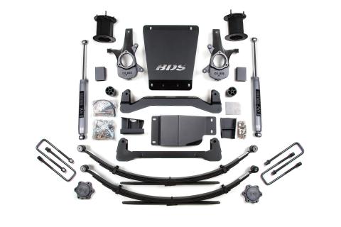 07-13 Chevrolet Silverado 1500 - GMC Sierra 1500 4WD 6 Inch Suspension Lift Kit, 5 Inch Rear Lift, Leaf Spring, NX2 Nitro Series Shocks BDS Suspension