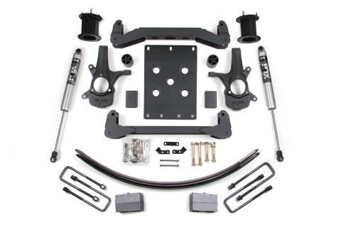 07-13 Chevrolet Silverado 1500 - GMC Sierra 1500 2WD 6 Inch Suspension Lift Kit, 4.5 Inch Rear Lift, Block and Add-A-Leaf, NX2 Nitro Series Shocks BDS Suspension