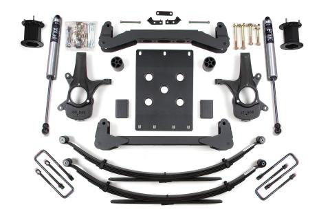 07-13 Chevrolet Silverado 1500 - GMC Sierra 1500 2WD 6 Inch Suspension Lift Kit, 5 Inch Rear Lift, Leaf Spring, Fox 2.0 IFP Performance Series Shocks BDS Suspension