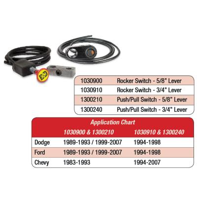 Rocker Switch Kit Exhaust Brake 5/8 Manual Transmission Shift Lever BD Diesel