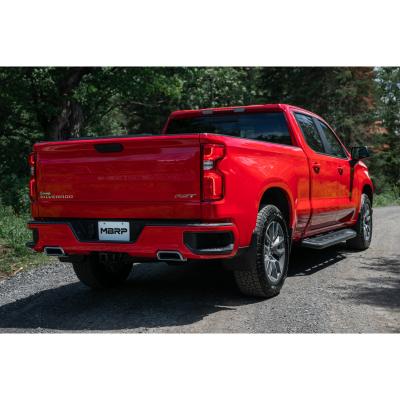2.5 Inch Cat Back Exhaust System For 19-up Silverado/Sierra 1500 6.2L, 2022 Silverado LTD/ Sierra Limited 6.2L Dual Rear Aluminized Steel MBRP