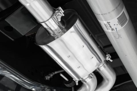 3 Inch Cat Back Exhaust System Pre-Axle Dual Outlet Black Coated Street Version For 15-20 Ford F-150 MBRP