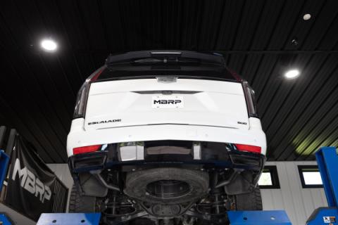 21-Present Cadillac Escalade 6.2L Armor Pro 3-Inch Cat-Back, 2.5-Inch Dual Split Rear Exhaust MBRP