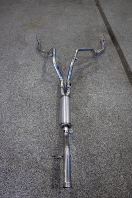 21-Present Cadillac Escalade 6.2L Armor Pro 3-Inch Cat-Back, 2.5-Inch Dual Split Rear Exhaust MBRP
