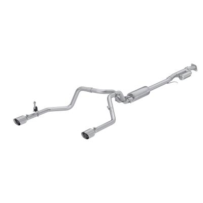 2019-Up Silverado/Sierra 1500 2.7L Armor Pro T304 Stainless Steel 3 Inch Cat-Back, 2.5 Inch Dual Split Rear Exit MBRP