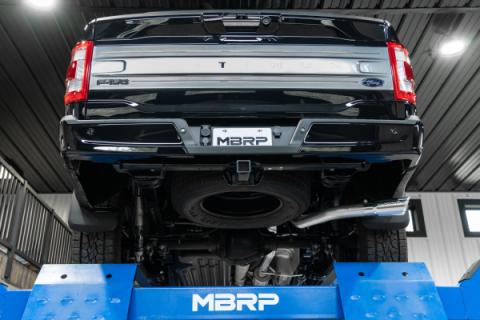 Aluminized Steel 3 Inch Resonator Back Single Side Exit 2021-Up Ford F-150 PowerBoost Hybrid 3.5L MBRP