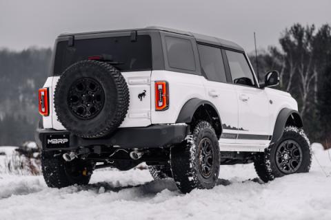21-Up Ford Bronco 2.3L/2.7L EcoBoost 2/4-Door Black-Coated Aluminized Steel 3 Inch Cat-Back Dual Split Rear MBRP