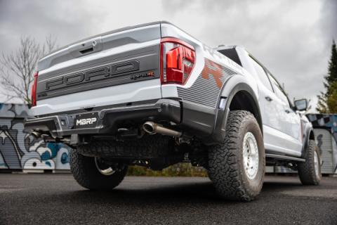 22-Present Ford F-150 Raptor 3.5L and Raptor R 5.2L Armor Pro 3-Inch Axle-Back Dual Split Rear Turn Down MBRP