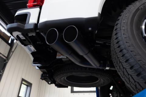 17-Up Ford F-250/350/450 6.7L 4 Inch Filter Back Single Side Dual Exit, Armor Plus T409 Stainless Steel, MBRP