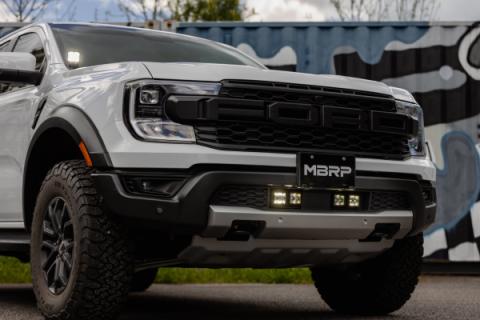 24-Up Ford Ranger Raptor Bumper Light Kit Amber Flood Beam MBRP