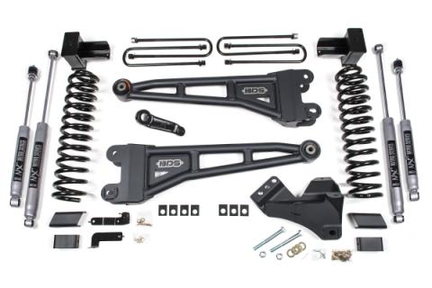 23-25 Ford F-450 4WD 4 Inch Radius Arm Suspension Lift Kit, 3.5 Inch Rear, Block - Fox 2.5 Performance Elite Series Shocks Front and Rear BDS Suspension