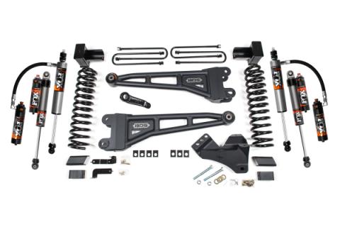 23-25 Ford F-450 4WD 4 Inch Radius Arm Suspension Lift Kit, 3.5 Inch Rear, Block - Fox 2.0 IFP Performance Series Shocks Front and Rear BDS Suspension
