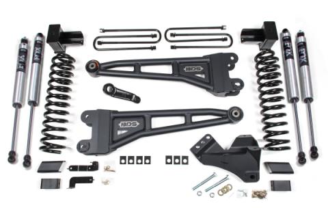 23-25 Ford F-450 4WD 4 Inch Radius Arm Suspension Lift Kit, 3.5 Inch Rear, Block - NX2 Nitro Series Shocks Front and Rear BDS Suspension