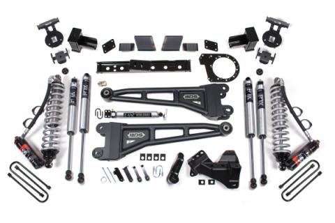 20-22 Ford F-250/F-350 4WD 7 Inch Radius Arm Suspension Lift Kit, 5 Inch Rear, Block, Diesel - Fox 2.5 Performance Elite Series C/O Front, Fox 2.0 IFP Performance Series Aux Front, Fox 2.0 IFP Performance Series Rear BDS Suspension