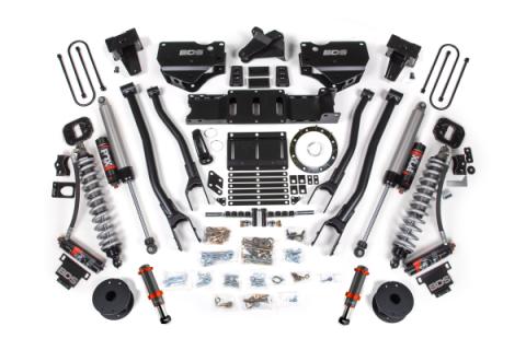 19-24 Ram 3500 4WD 6 Inch 4-Link Suspension Lift Kit, 5 Inch Rear, Block w/ Overload, 6 Bolt Diesel - Fox 2.5 Performance Elite Series C/O Front, FOX 2.0 Front Bump, Fox 2.5 Performance Elite Series Rear BDS Suspension