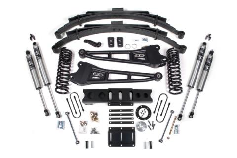 13-18 Ram 3500 4WD (Diesel) 6 Inch Radius Arm Suspension Lift Kit, 4.5 Inch Rear Lift, Leaf Spring, 6 Bolt - Fox 2.5 Performance Series Shocks BDS Suspension