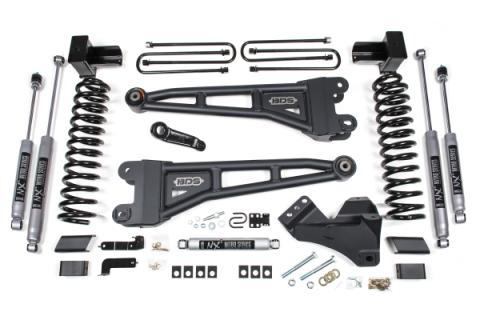 23-26 Ford F-350 DRW 4WD 5 Inch Radius Arm Suspension Lift Kit, 3 Inch Rear, Block, Diesel - NX2 Nitro Shocks Front and Rear Shocks BDS Suspension