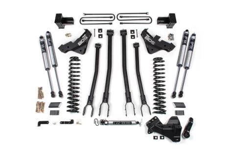 23-26 Ford F-250/F-350 4WD 5 Inch 4-Link Suspension Lift Kit, 3 Inch Rear, Block (W/O Overload), Gas - Fox 2.5 Performance Elite Series Shocks Front and Rear BDS Suspension